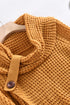 Buttoned Wrap Turtleneck Sweater